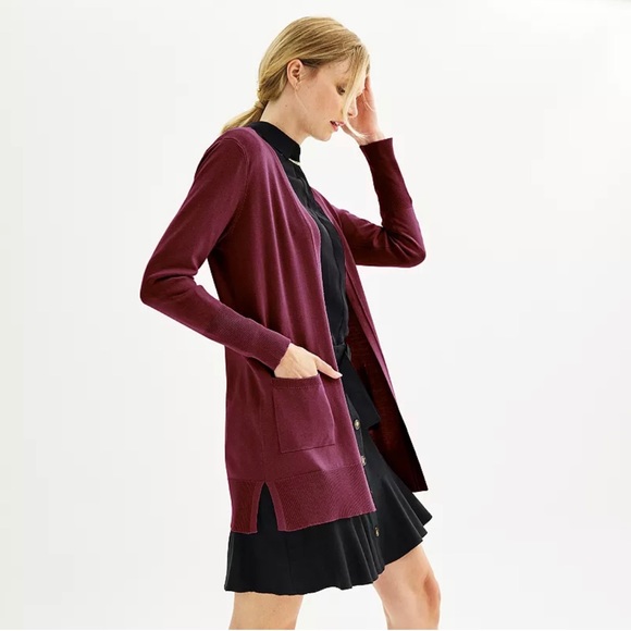 Nine West Sweaters - Women's Nine West Essential Cardigan in Maddie Plum